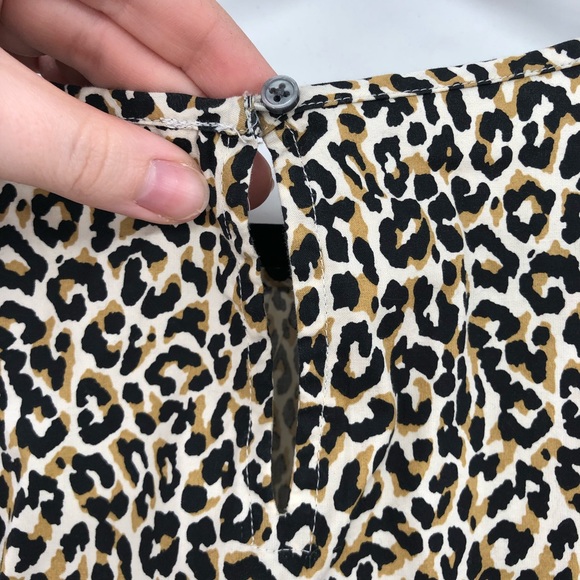 J.CREW Leopard Puff Sleeve Top Stretch Cotton Poplin Animal Print Plus Size 3X - Picture 5 of 8